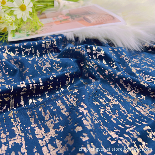 Polyester Sofa Cover Foil Velvet Fabric
